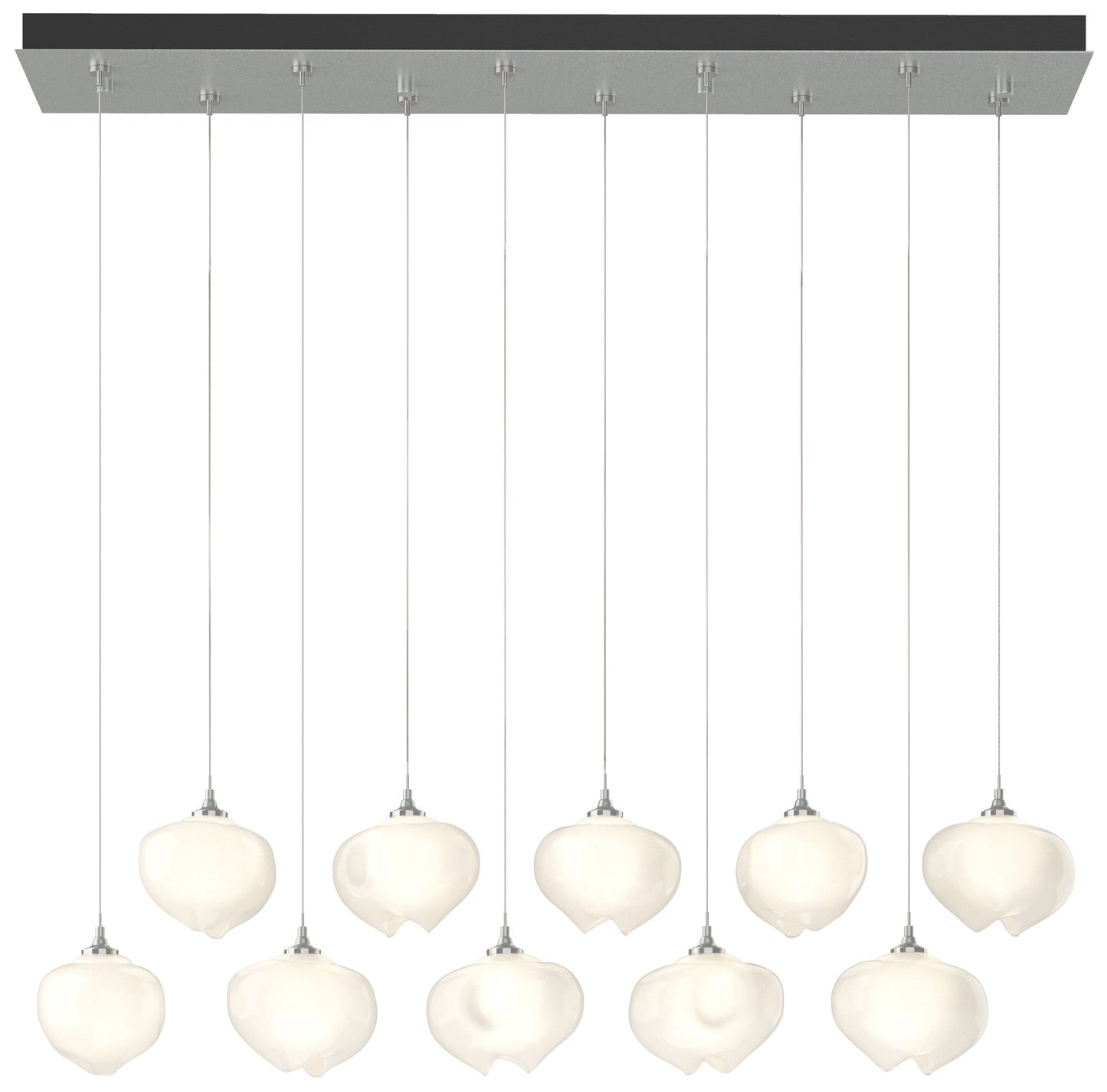 Ume 44.7"W 10-Light Rectangular Standard Pendant w/ Frosted Shade