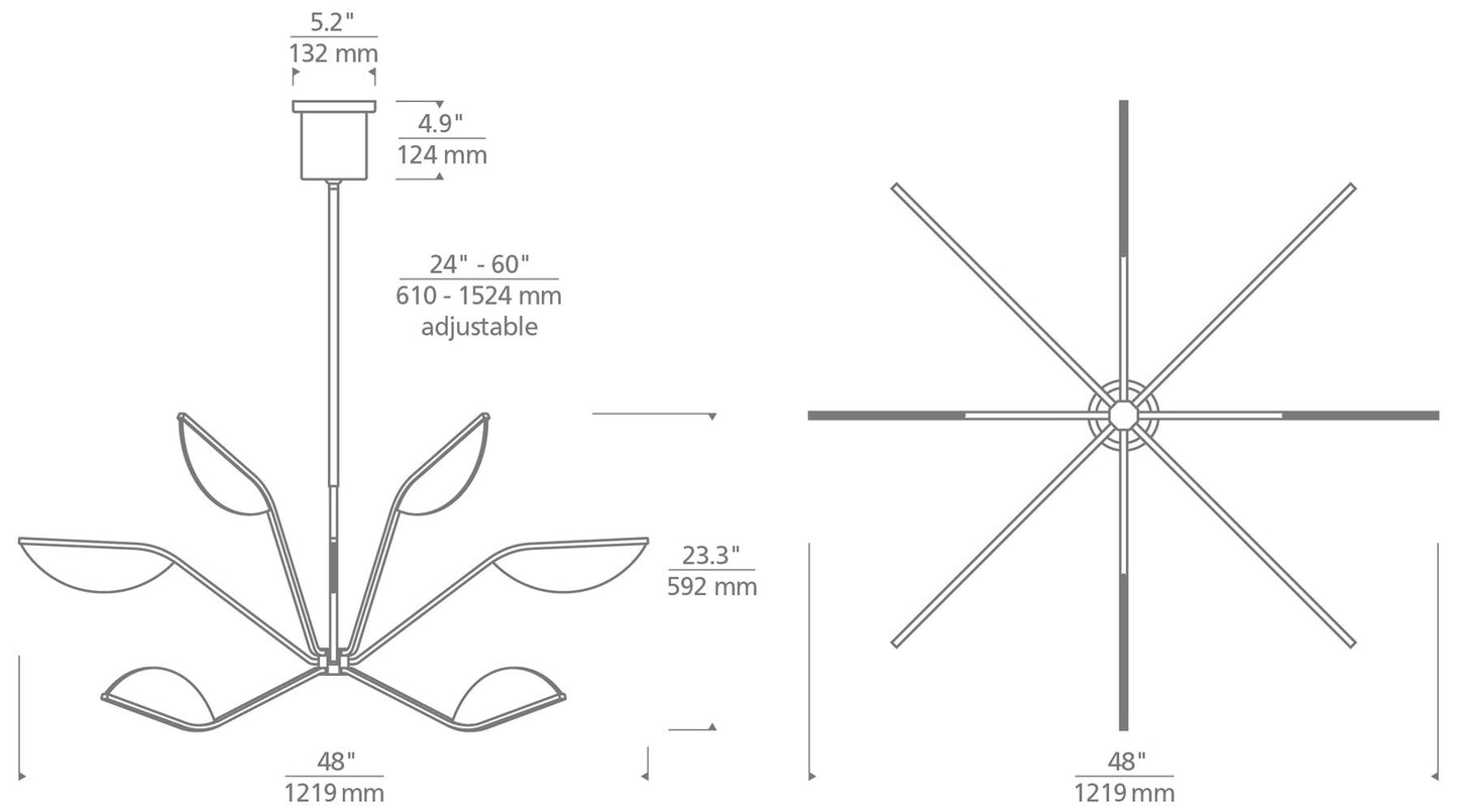 Visual Comfort Belterra 48" Polished Nickel LED Chandelier