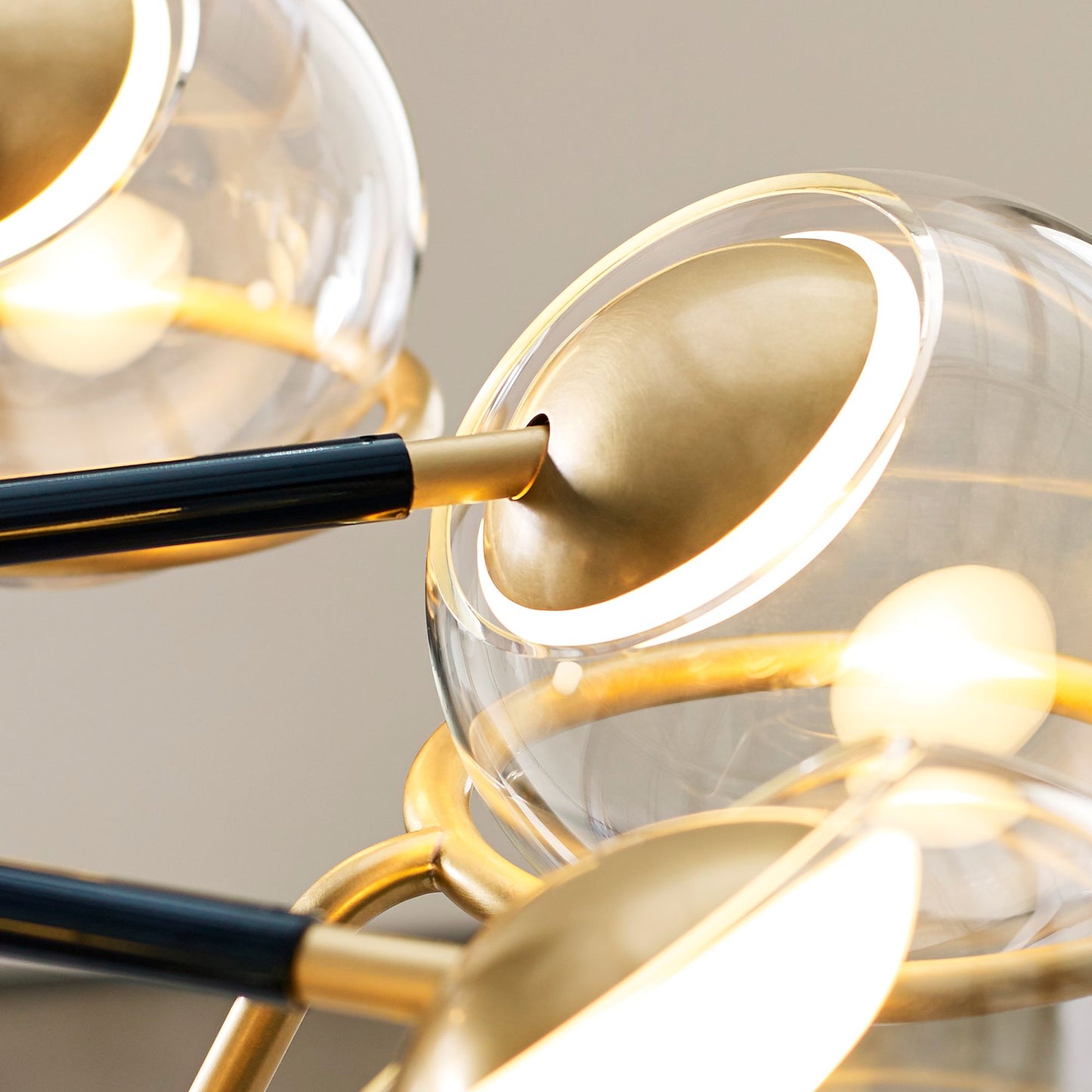 Visual Comfort Crosby 29 1/2"W Black and Brass Chandelier