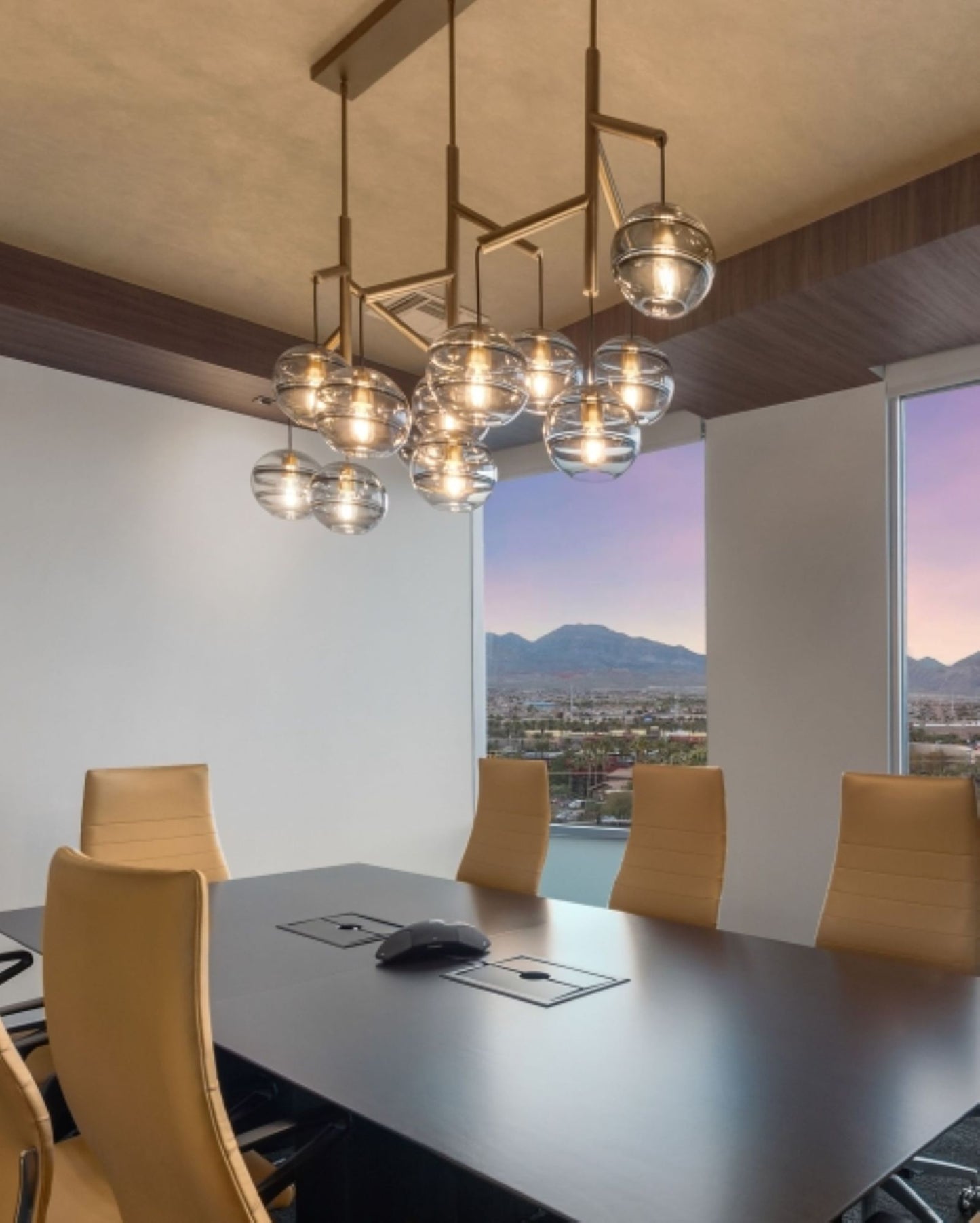 Visual Comfort Sedona 62"W Aged Brass Smoke Glass Chandelier