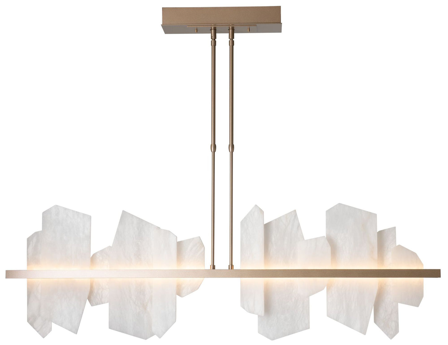 Volterra 51.9" Wide Vintage Platinum Linear LED Pendant