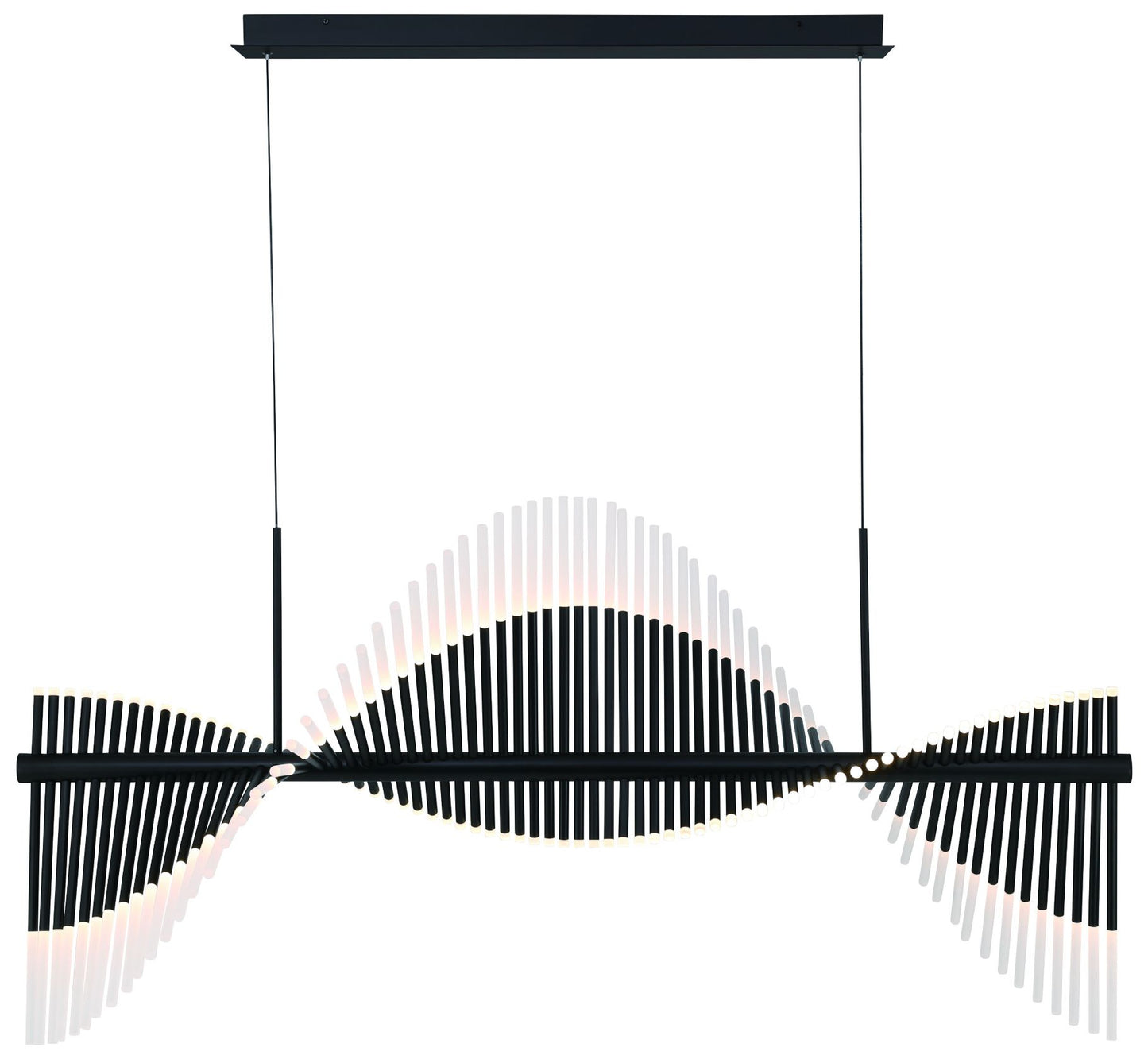 Voltik 59" LED Chandelier Black
