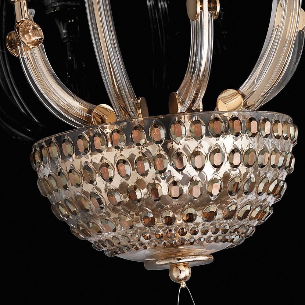 Exclusive Bronze Shaded Crystal Wall Light