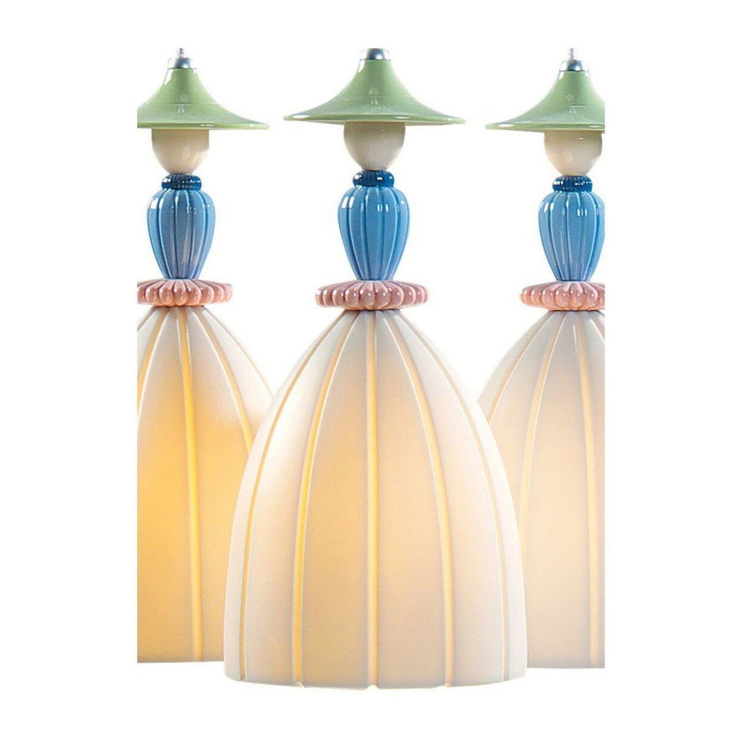 Lladro Mademoiselle Round Canopy 3 Lights Sharing Secrets Ceiling Lamp (US)