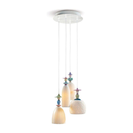 Lladro Mademoiselle 4 Lights Walking On The Beach Ceiling Lamp (US)