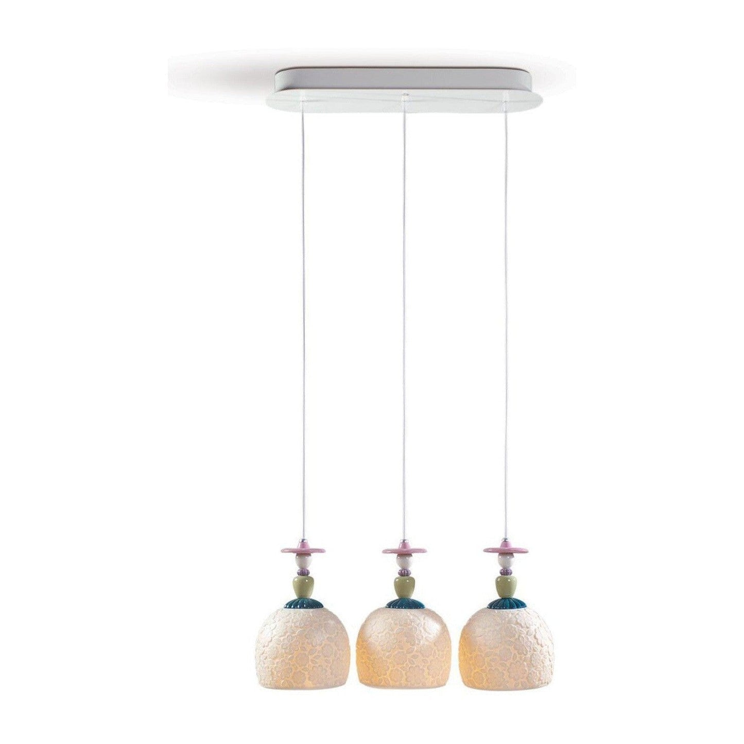 Lladro Mademoiselle Lineal Canopy 3 Lights Gazing At The Ocean Ceiling Lamp (US)