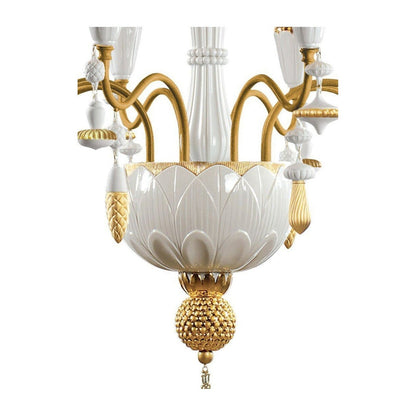 Lladro Ivy and Seed 8 Lights Chandelier Flat Model (US)