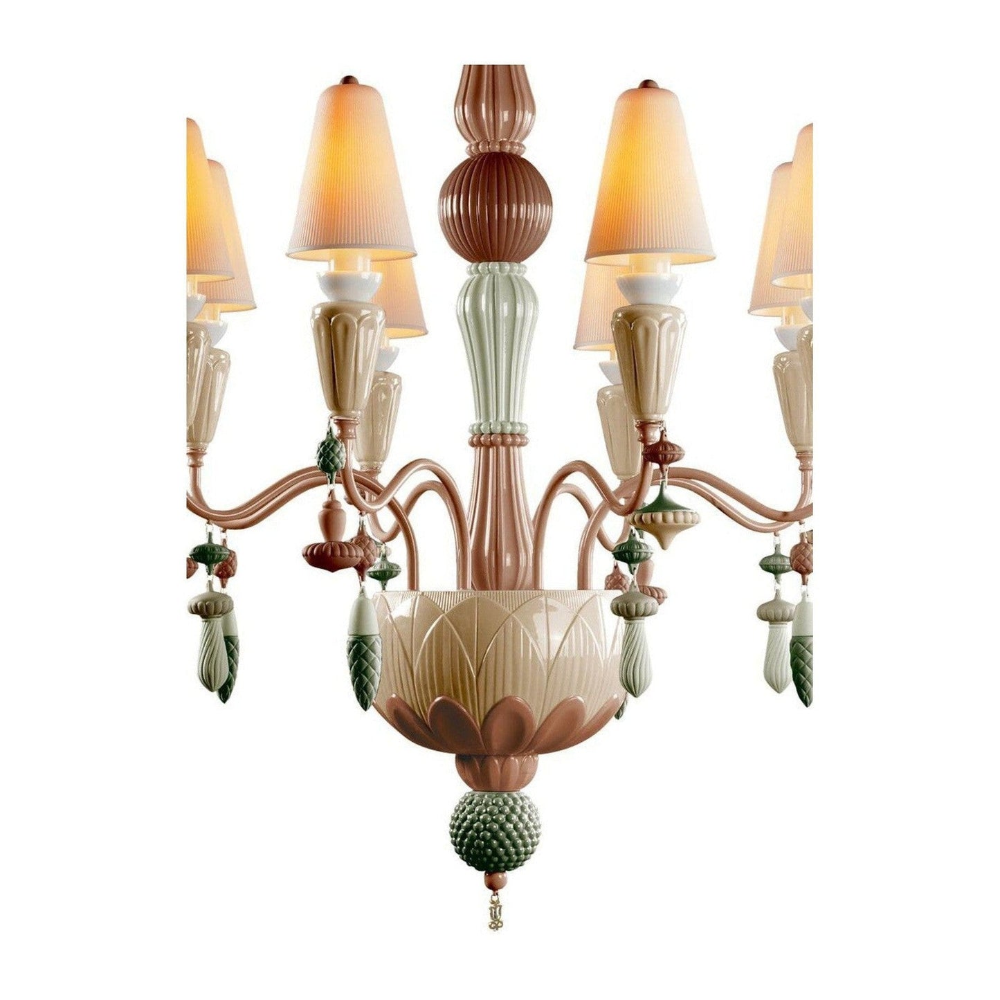 Lladro Ivy and Seed 8 Lights Chandelier Flat Model (US)