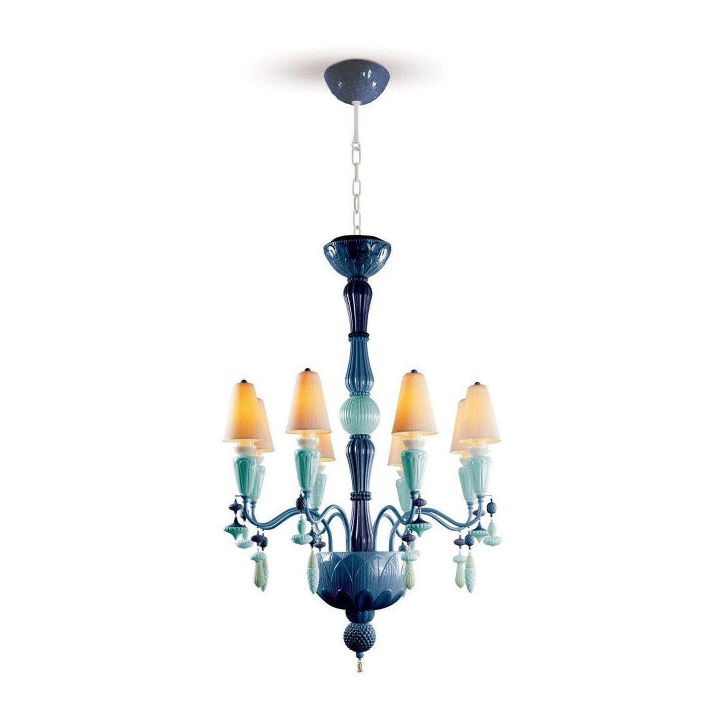 Lladro Ivy and Seed 8 Lights Chandelier Flat Model (US)