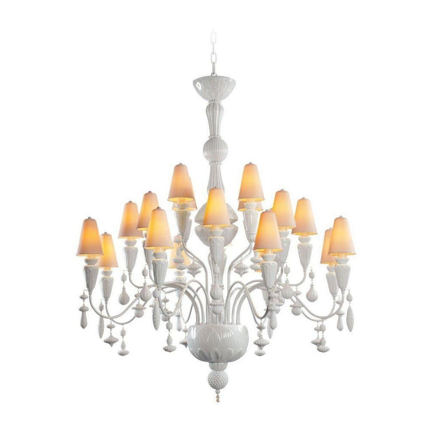 Lladro Ivy and Seed 20 Lights Chandelier Flat Model (US) - Medium