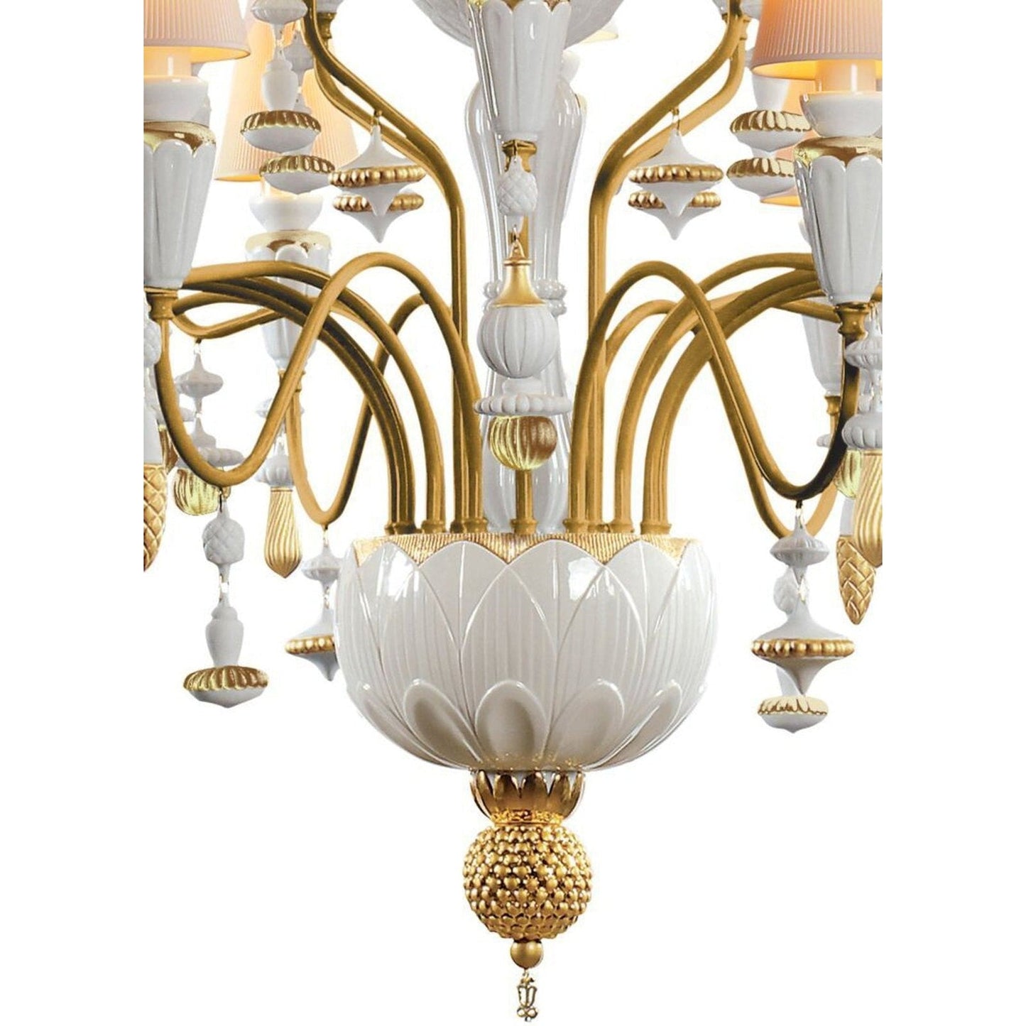 Lladro Ivy and Seed 20 Lights Chandelier Flat Model (US) - Medium