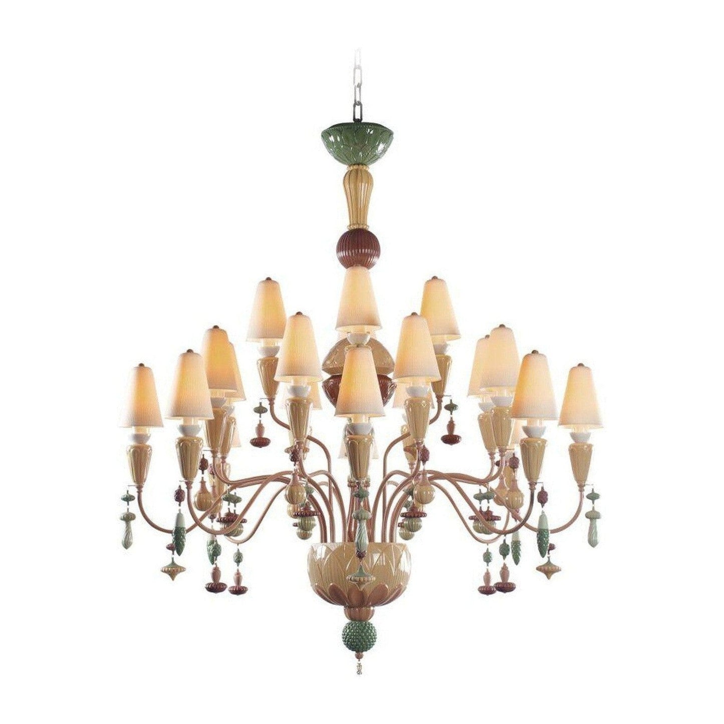 Lladro Ivy and Seed 20 Lights Chandelier Flat Model (US) - Medium