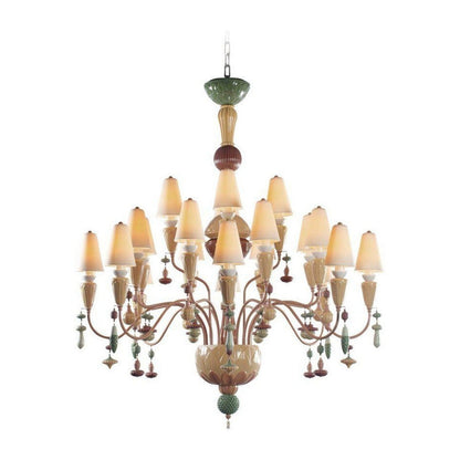 Lladro Ivy and Seed 20 Lights Chandelier Flat Model (US) - Medium