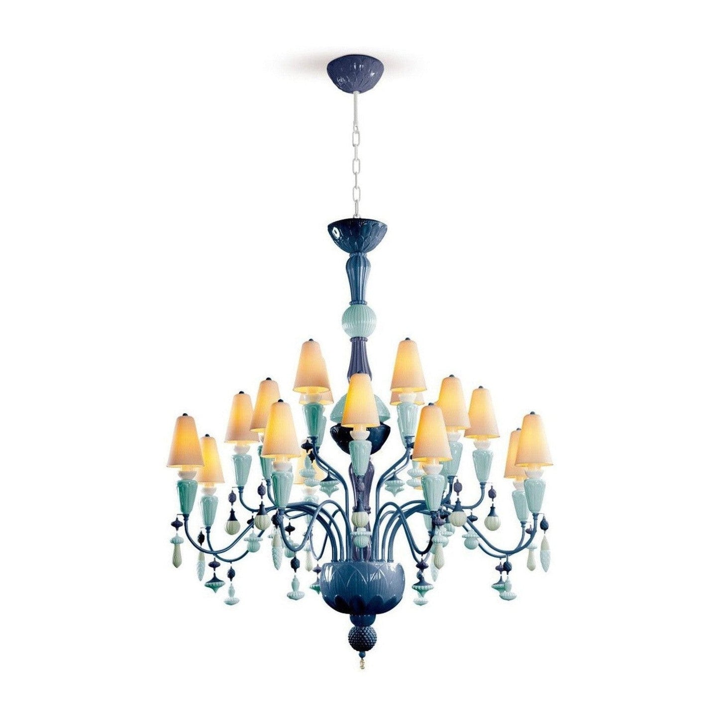 Lladro Ivy and Seed 20 Lights Chandelier Flat Model (US) - Medium