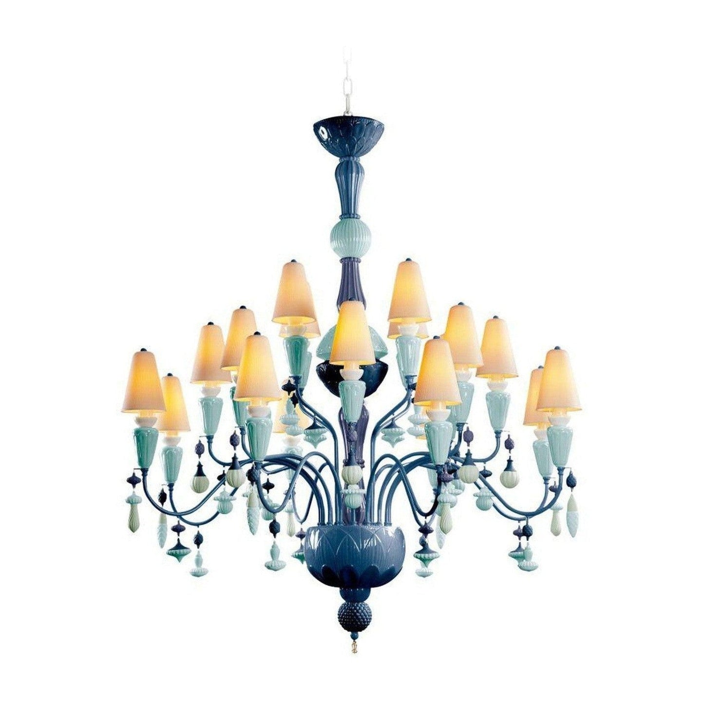 Lladro Ivy and Seed 20 Lights Chandelier Flat Model (US) - Medium