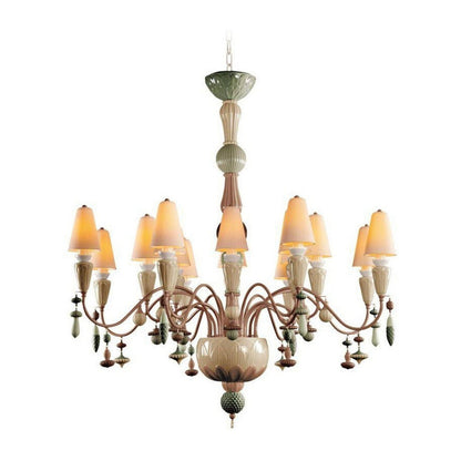 Lladro Ivy and Seed 16 Lights Chandelier Flat Model (US)