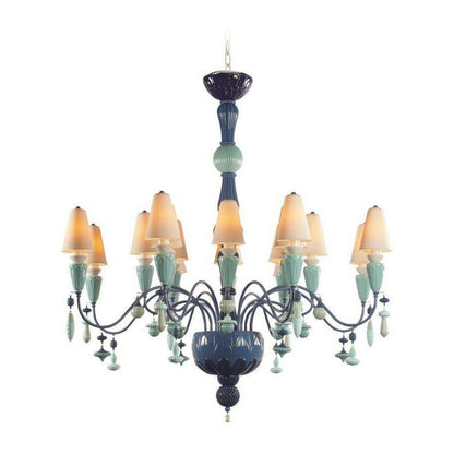 Lladro Ivy and Seed 16 Lights Chandelier Flat Model (US)