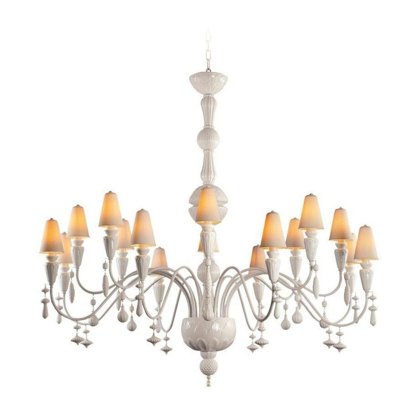 Lladro Ivy and Seed 16 Lights Chandelier Flat Model (US)