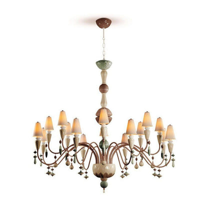 Lladro Ivy and Seed 16 Lights Chandelier Flat Model (US)