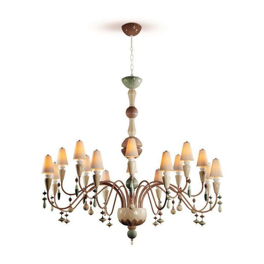 Lladro Ivy and Seed 16 Lights Chandelier Flat Model (US)