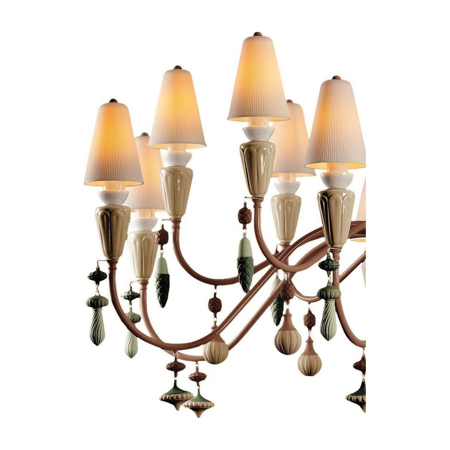 Lladro Ivy and Seed 16 Lights Chandelier Flat Model (US)