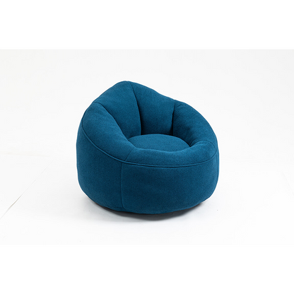 40" Blue High Pressure Bean Bag Sofa Chair with Padded Foam & Footrest