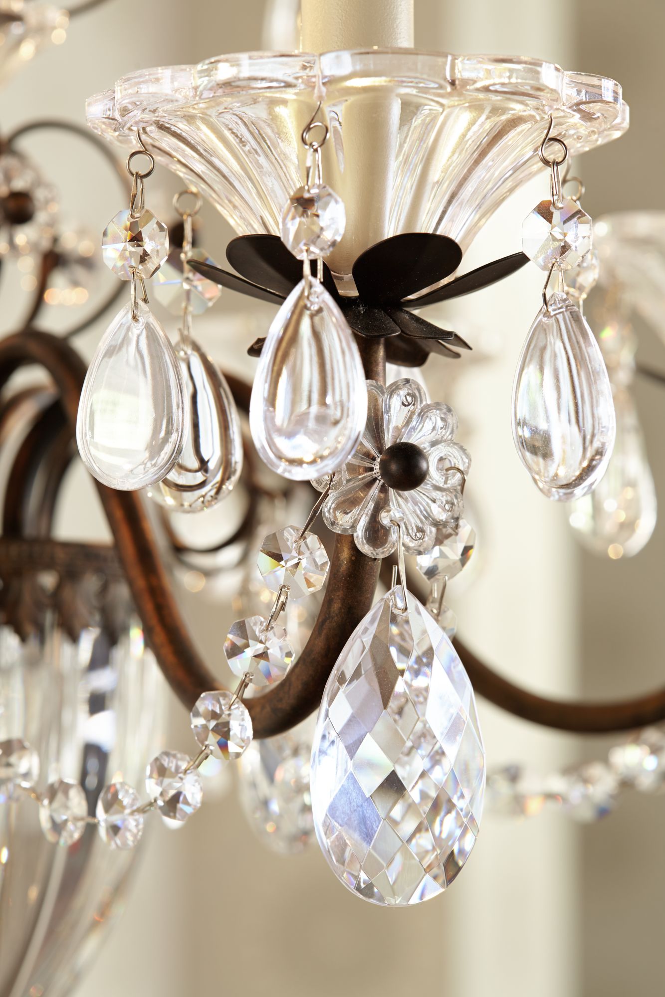 Schonbek Bagatelle 21" Wide Heirloom Bronze Handcut Crystal Chandelier