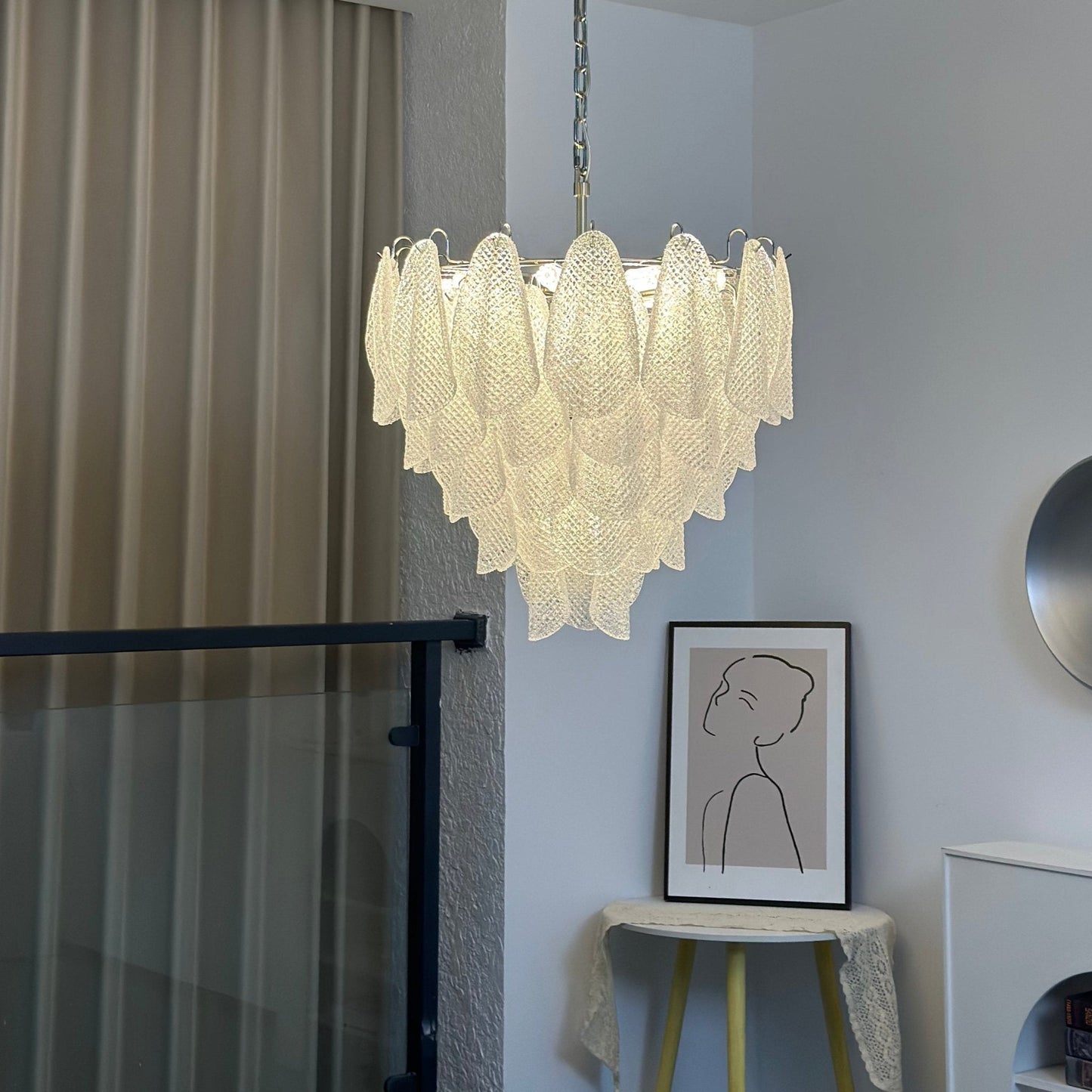 Murano Glass Teardrop Chandelier