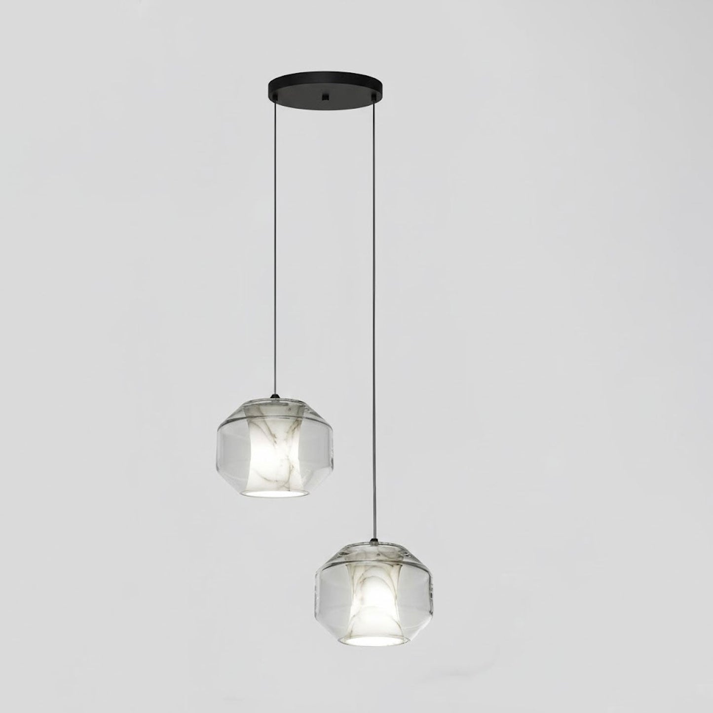 Alabaster Glass Cylinder Pendant Light