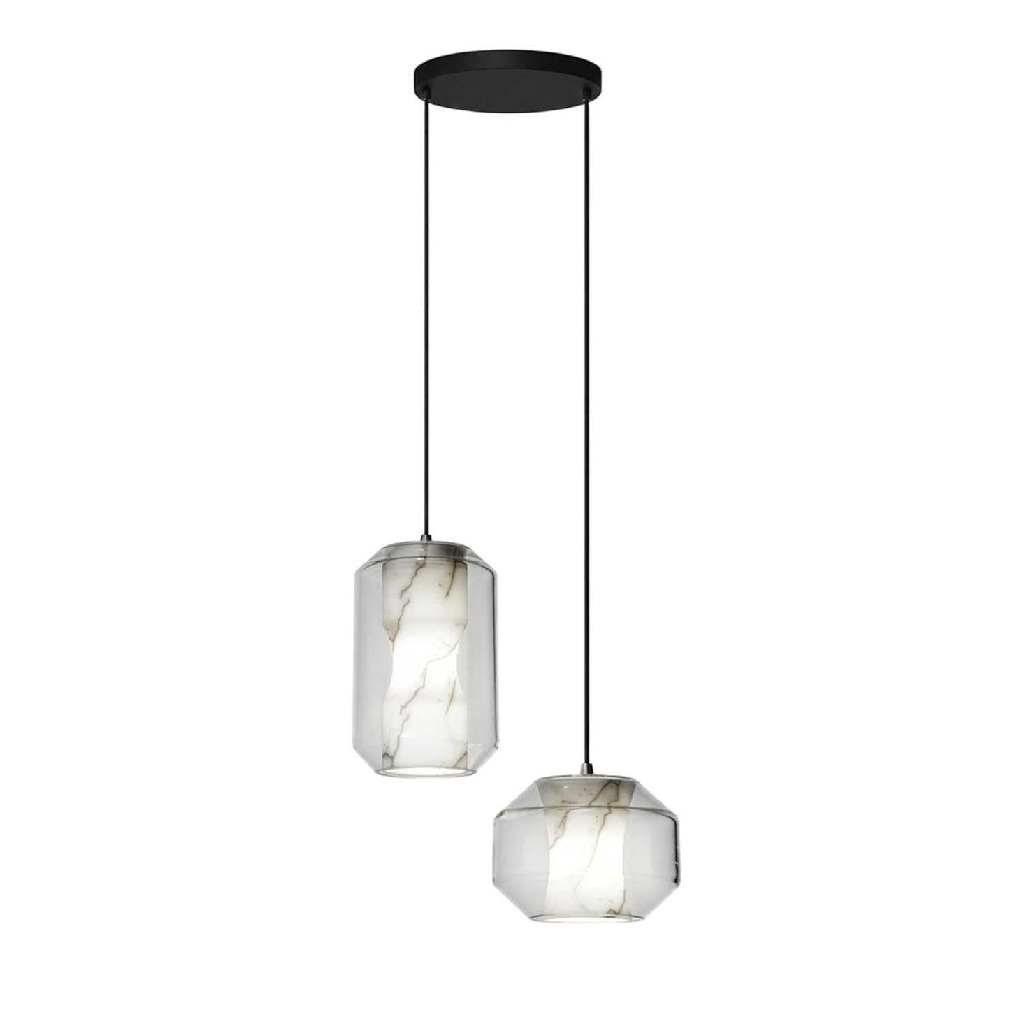 Alabaster Glass Cylinder Pendant Light
