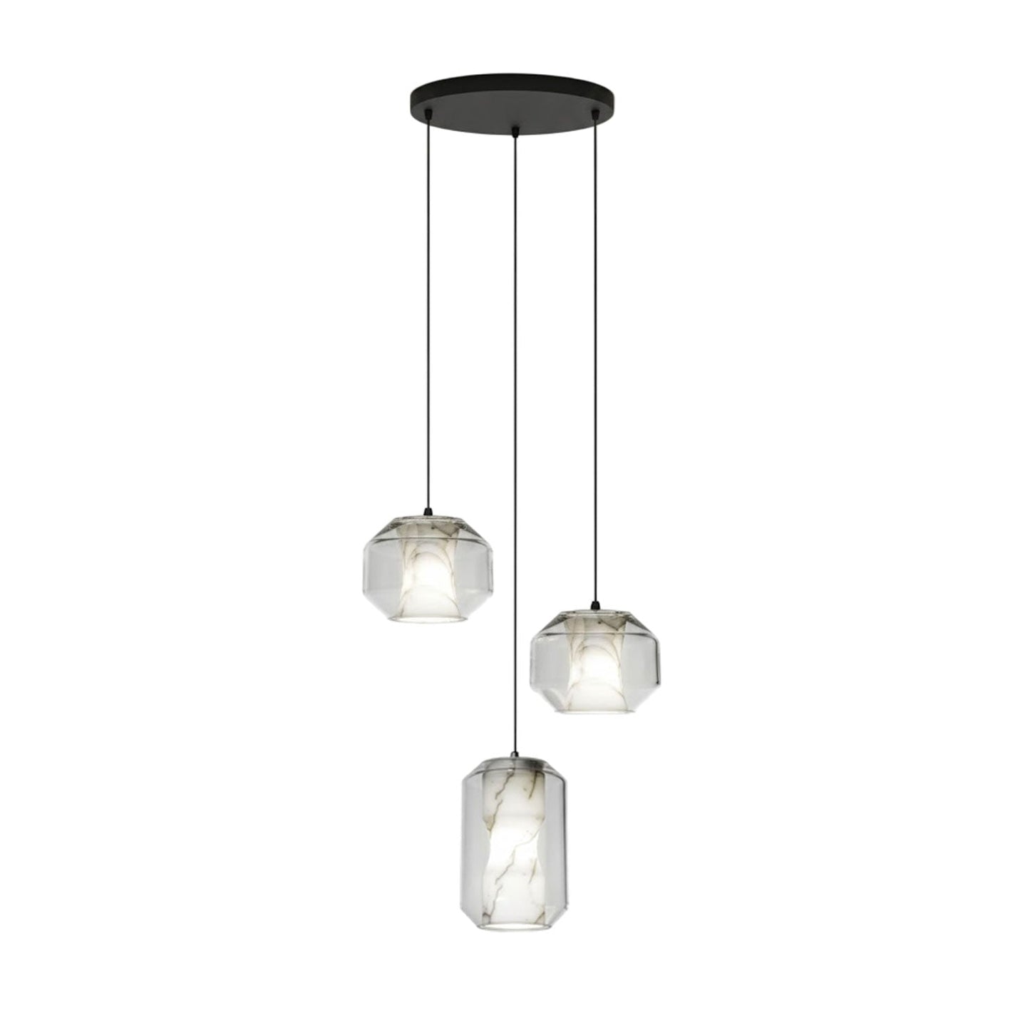 Alabaster Glass Cylinder Pendant Light
