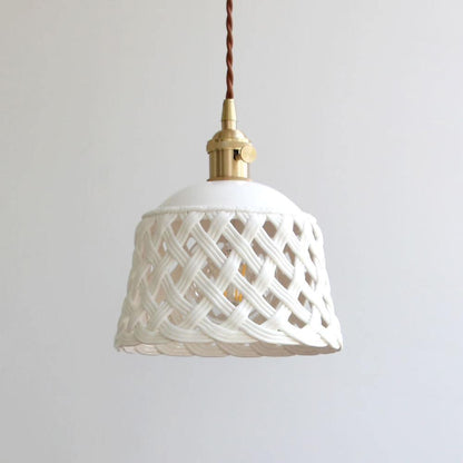 Openwork Ceramic Ceiling light fitting Pendant Swag Light