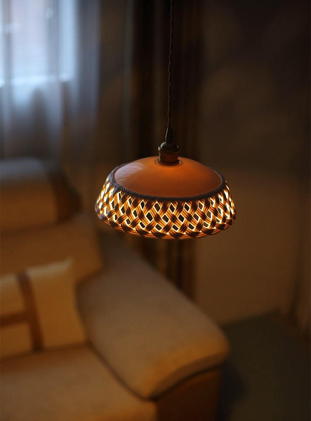 Openwork Ceramic Ceiling light fitting Pendant Swag Light