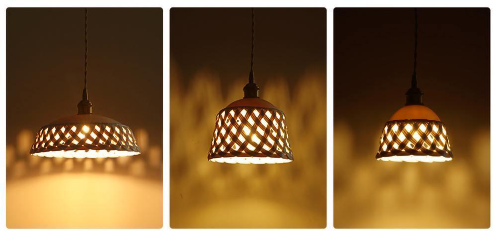 Openwork Ceramic Houselight Pendant Lamp