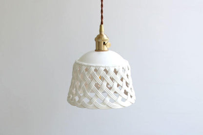 Openwork Ceramic Ceiling light fitting Pendant Swag Light