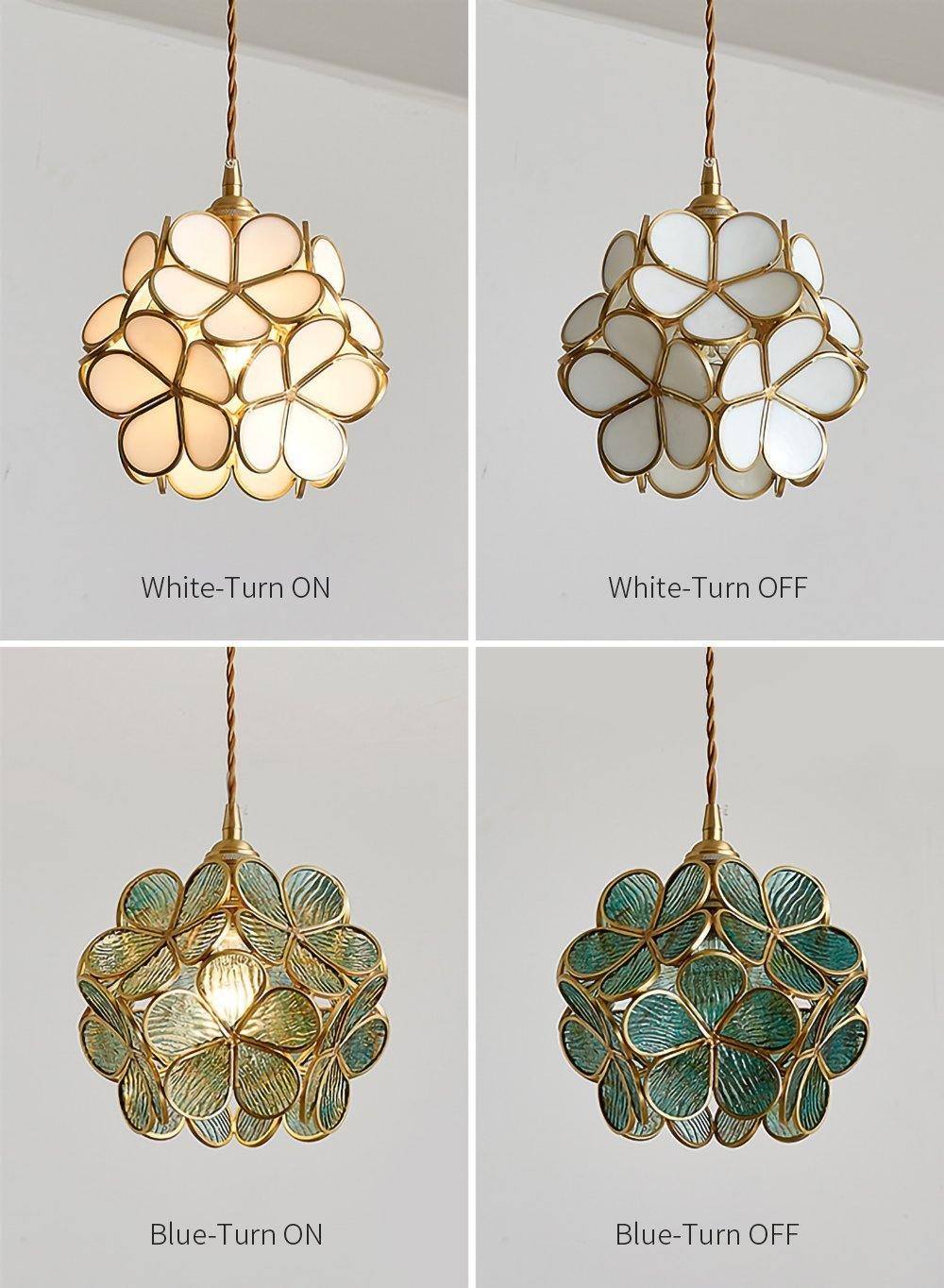 Glass Petal Drop light Pendant Light