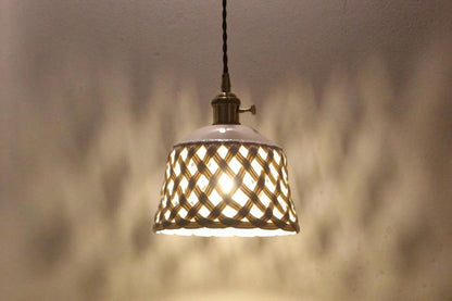 Openwork Ceramic Houselight Pendant Lamp