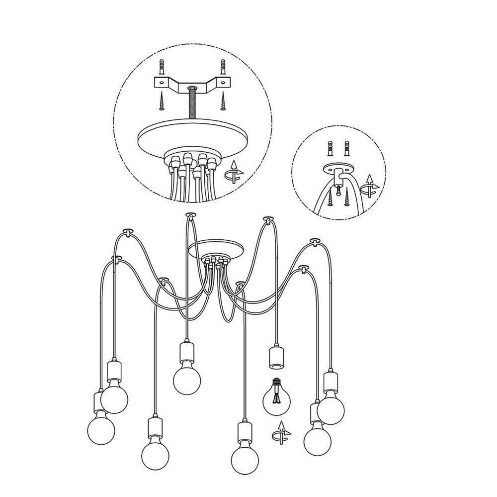 Spider Ceiling Electrolier Chandelier