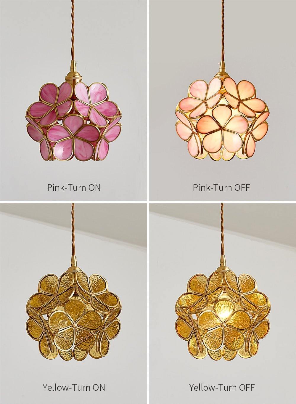 Glass Petal Drop light Pendant Light