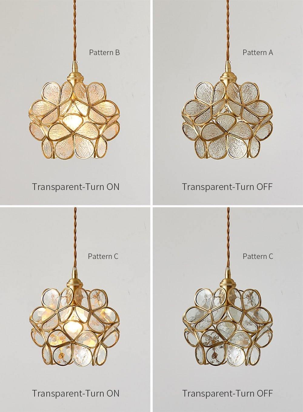 Glass Petal Drop light Pendant Light