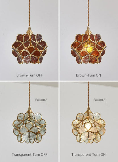 Glass Petal Drop light Pendant Light