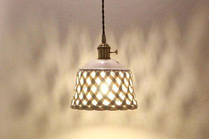 Openwork Ceramic Ceiling light fitting Pendant Swag Light