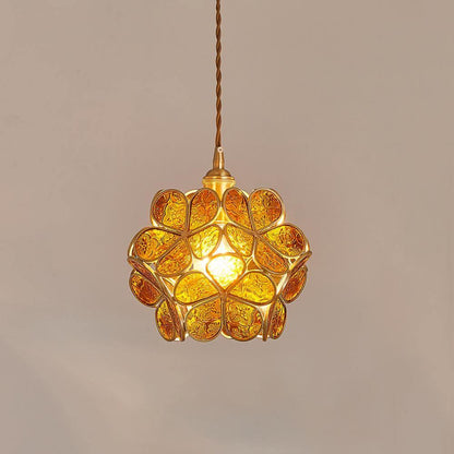 Glass Petal Drop light Pendant Light