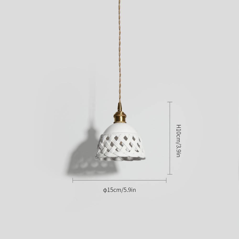 Openwork Ceramic Houselight Pendant Lamp