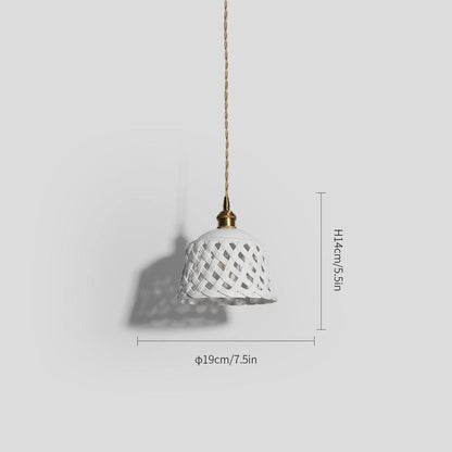 Openwork Ceramic Ceiling light fitting Pendant Swag Light