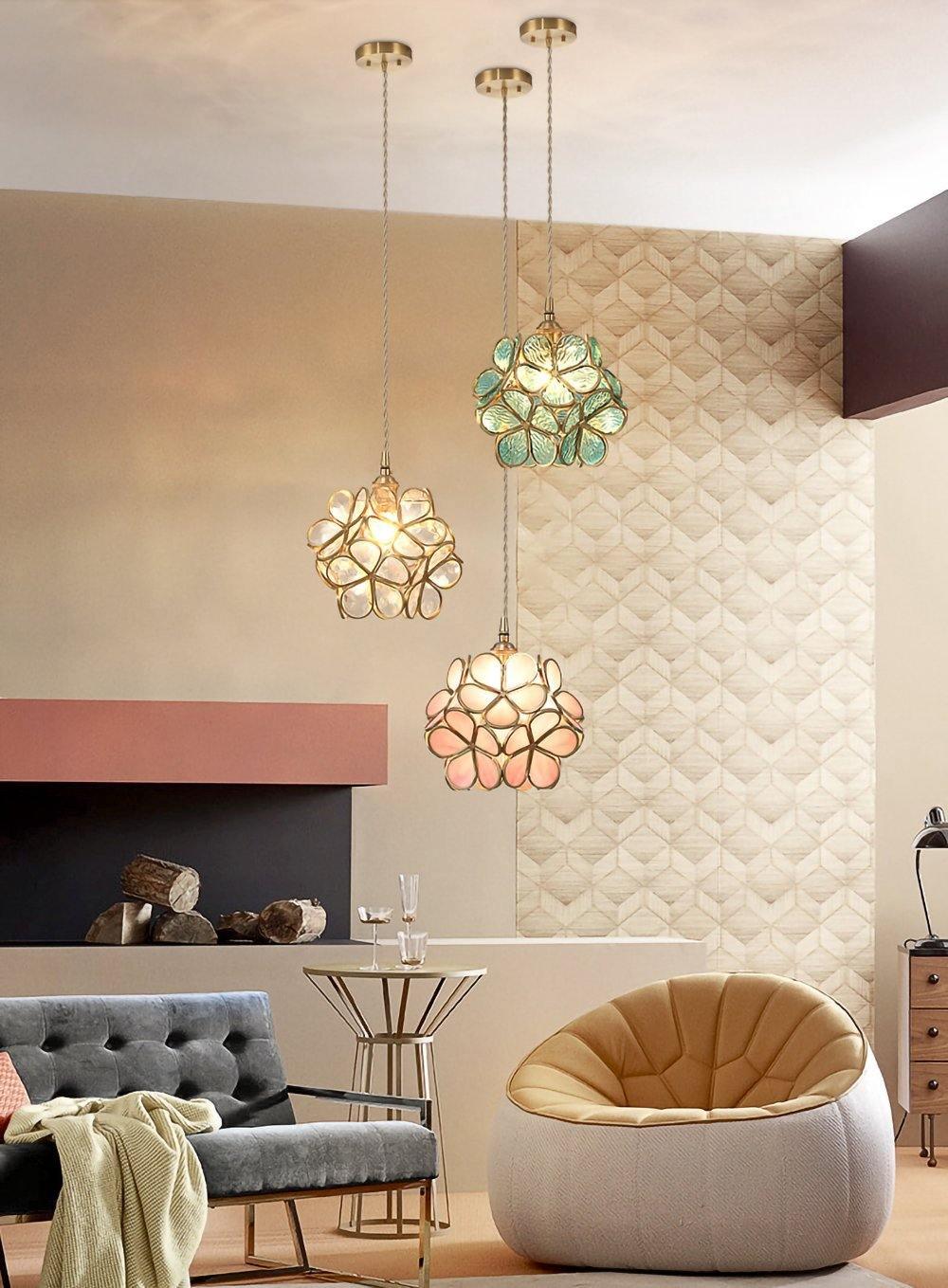 Glass Petal Drop light Pendant Light