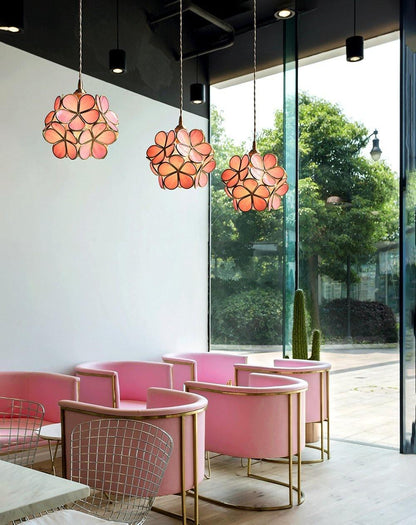 Glass Petal Drop light Pendant Light