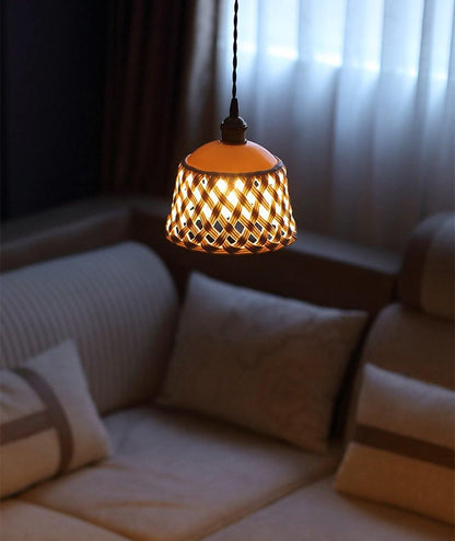 Openwork Ceramic Houselight Pendant Lamp