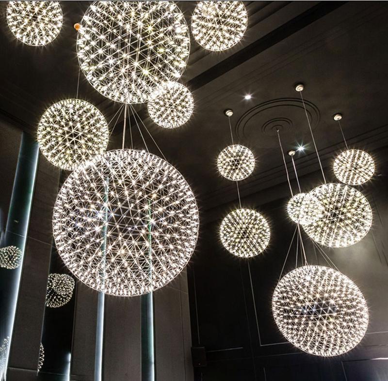 Silver Spark Ball Houselight Pendant Light