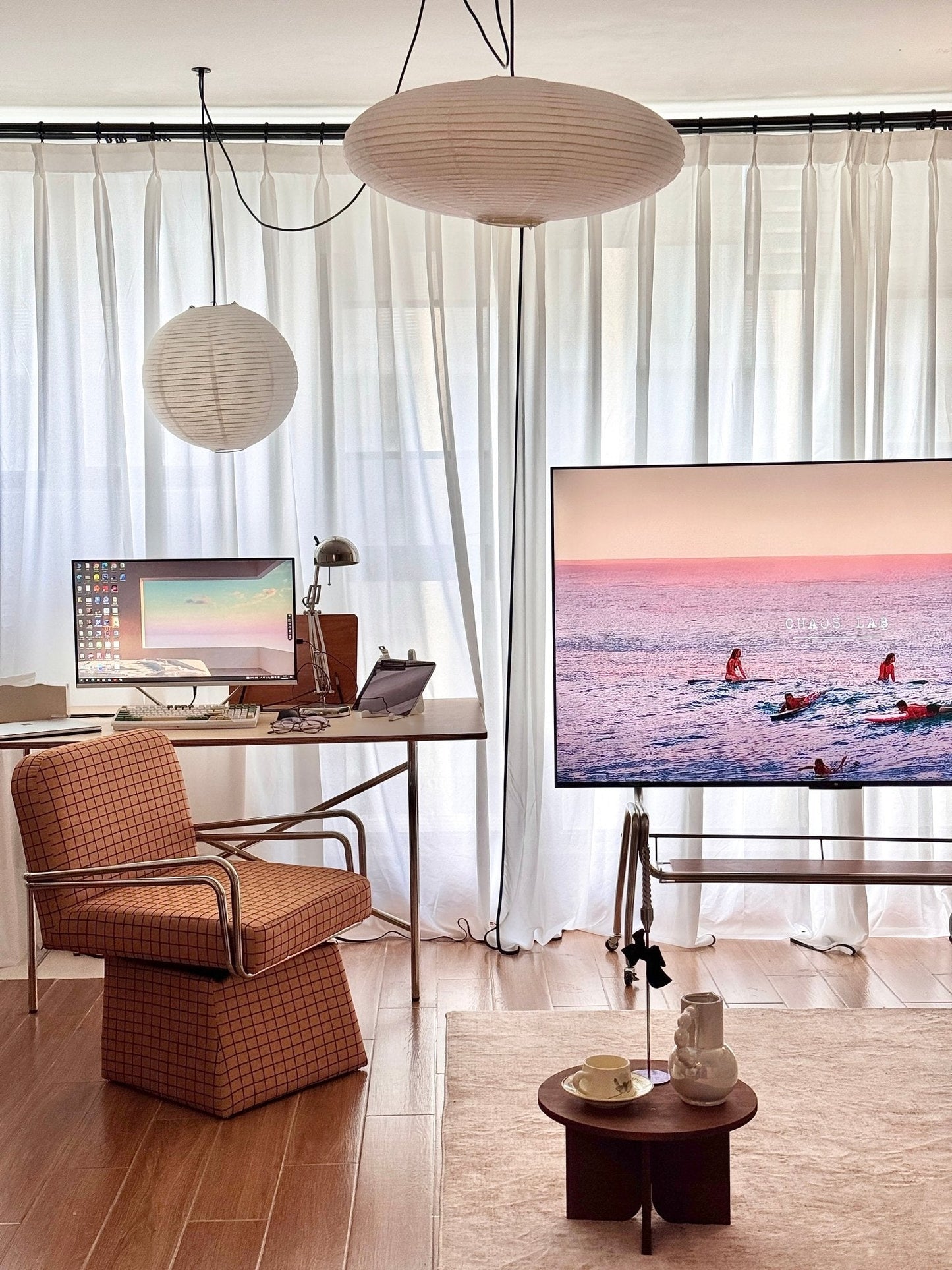 Washi Paper Whimsy Pendant Lamp